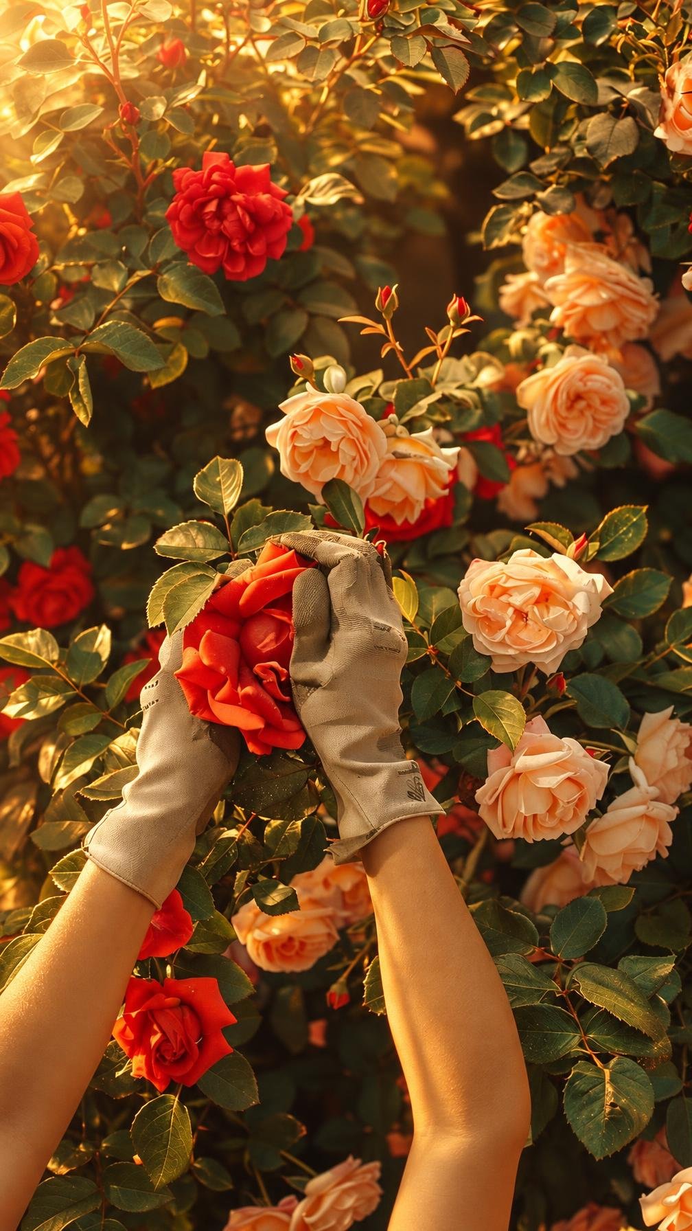 Rose fields at harvest